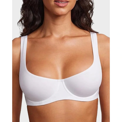 Underwire Support Seamless Unlined Balconette Bra