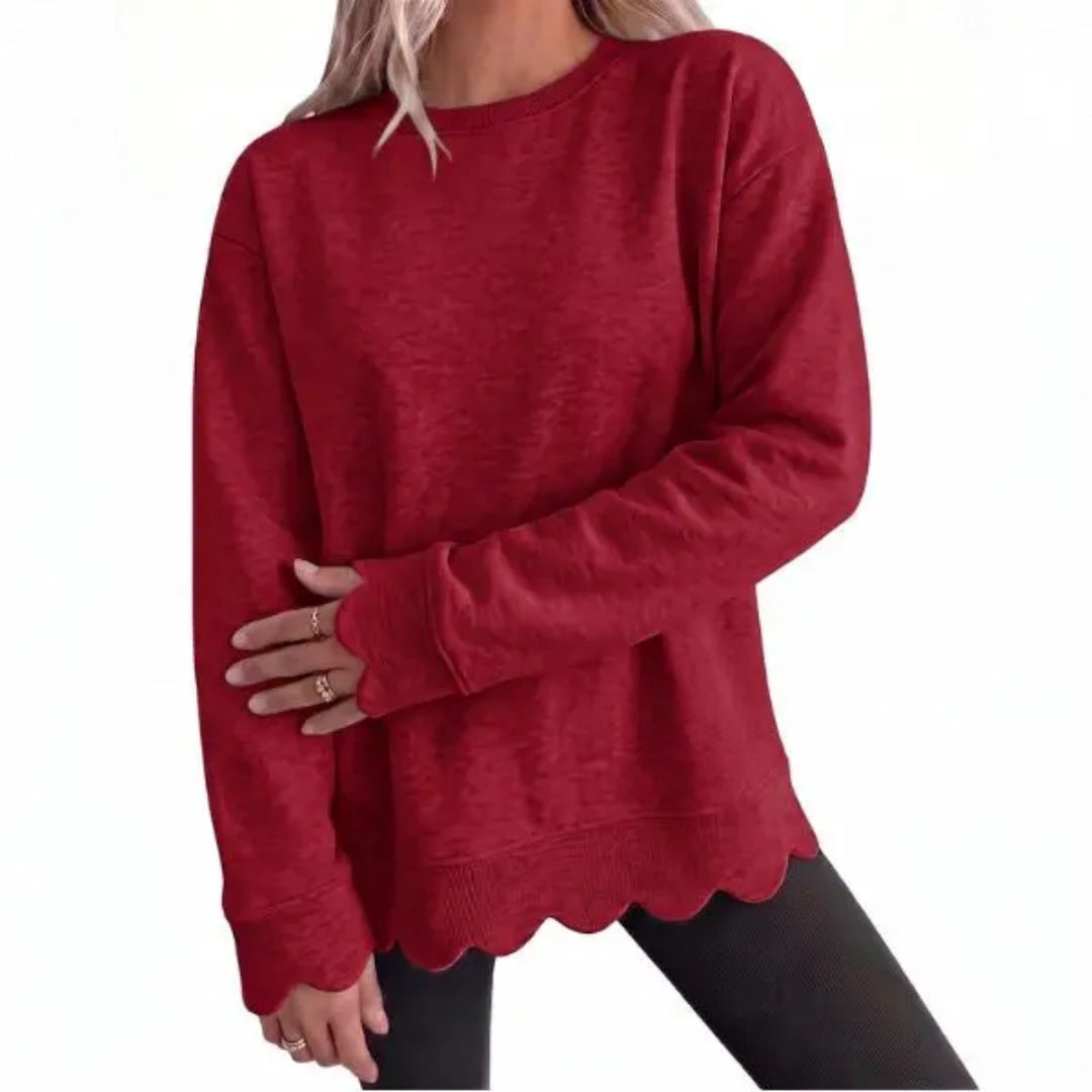 womens-oversized-scallop-hem-sweatshirt