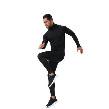 9pcs Set Men's Masked Hooded Compression Tops