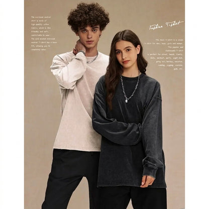 Unisex Cotton Long Sleeve T-Shirt – Loose Fit