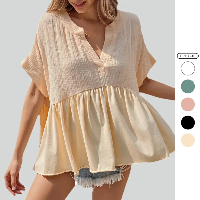 imily-bela-babydoll-peplum-top