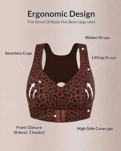 Cross Back Front Closure Wireless   Posture Support Bra