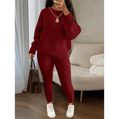 Women's 2 Pcs Sweater Set, 2 Pieces Knit Set for Women, Fall/Winter Outfits, Casual Loungewear
