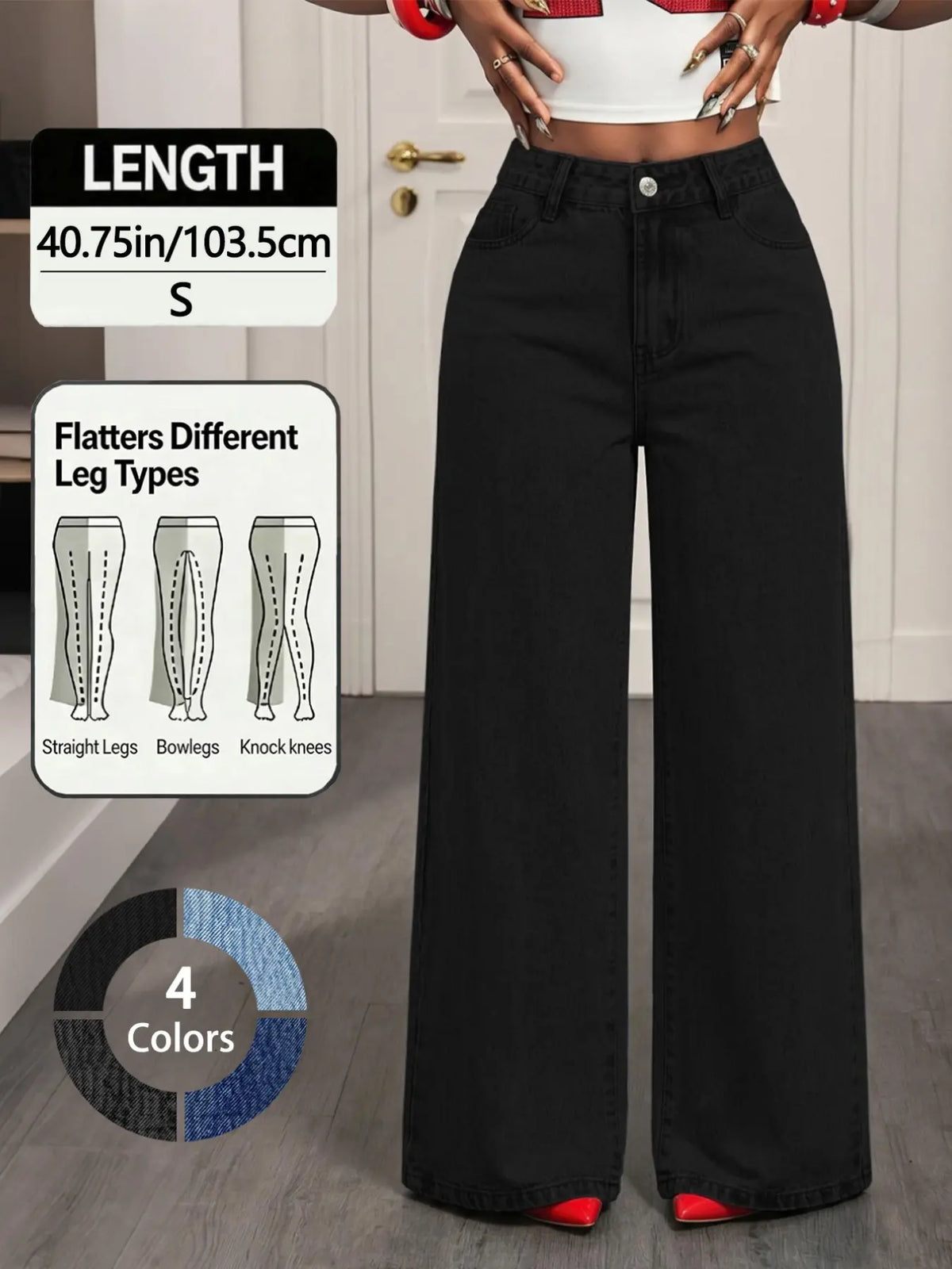 Women's High-Rise Wide-Leg Jeans