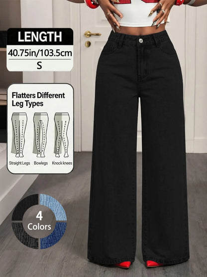 Women's High-Rise Wide-Leg Jeans