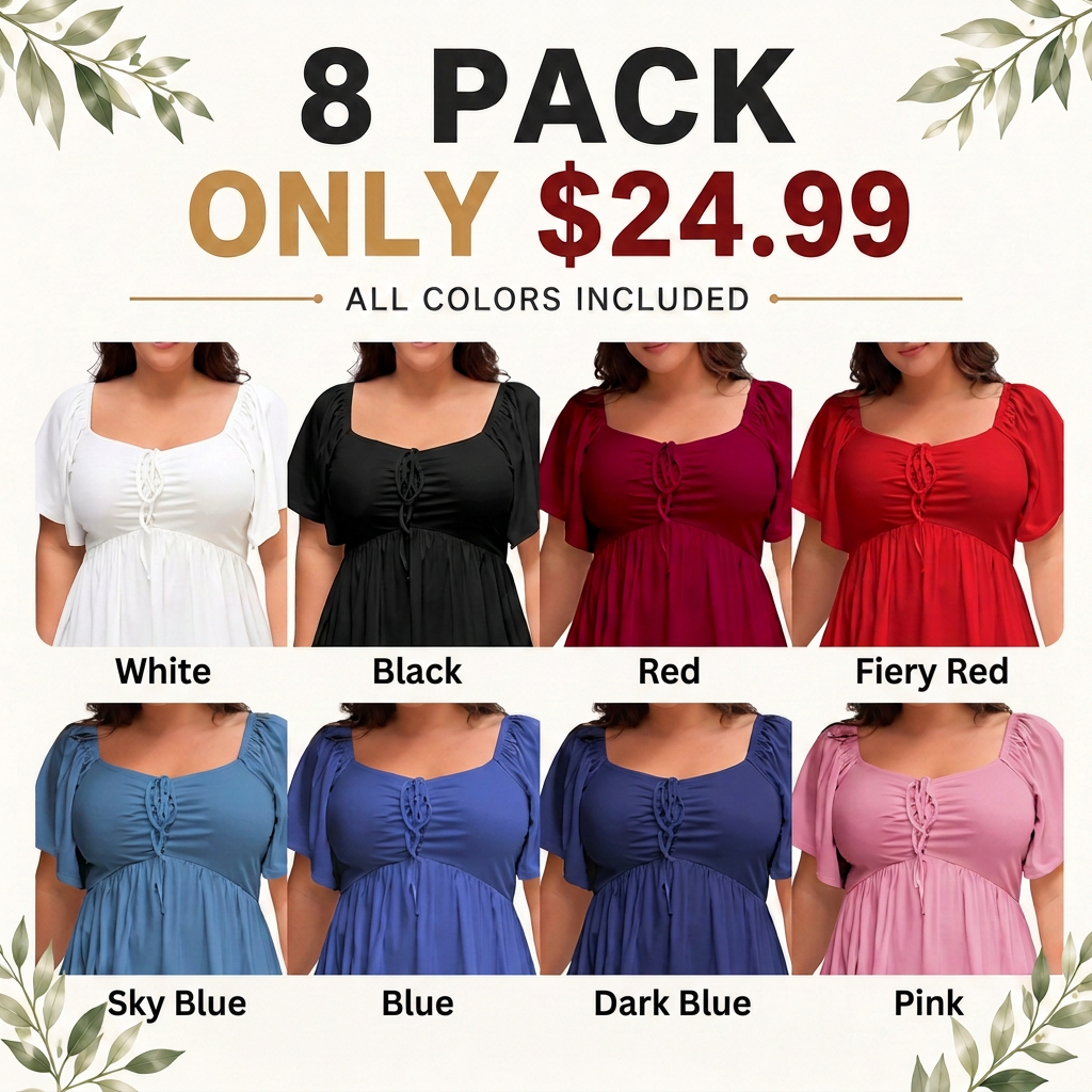 Eytino Women Plus Size Sweetheart Neck Short Sleeve Shirred Peplum Rib Blouse Tops Shirts(1X-5X)