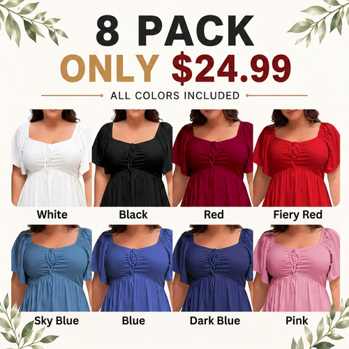 Eytino Women Plus Size Sweetheart Neck Short Sleeve Shirred Peplum Rib Blouse Tops Shirts(1X-5X)