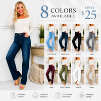 8 PACK (Light Blue + Dark Blue + Black + Gray + Wine + Olive Green + White + Khaki)