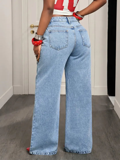 Women's High-Rise Wide-Leg Jeans