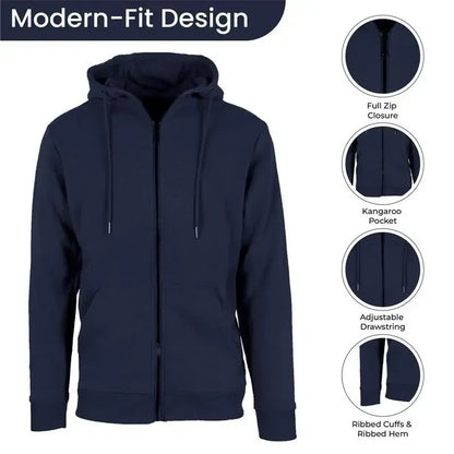 Men's 5-Piece Fleece Zip Hoodie & Jogger Sets