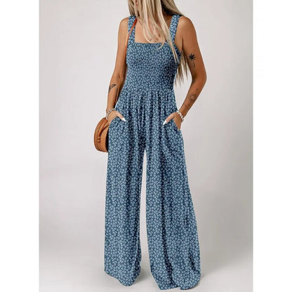 Dokotoo Women's Casual Sleeveless Printed Jumpsuit