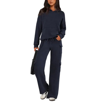 Women’s 2-Piece Knit Hoodie & Wide Leg Pants Set