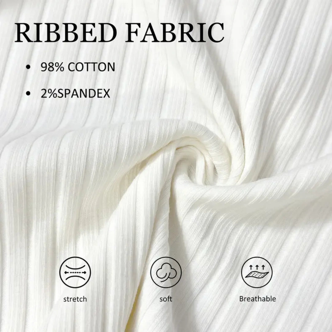Men's Ribbed Slim Fit Long Sleeve Henley Shirt - Fitted Cotton Knit Basics Top