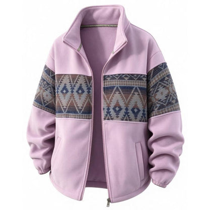 mens-retro-patterned-fleece-lined-cardigan