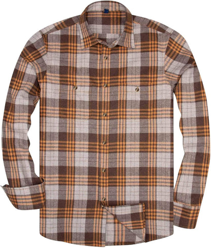 💫Clearance Sale🔥Men's Flannel Shirt Long Sleeve Button Down 100% Cotton