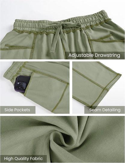 ⚡ Limited Stock – Grab Yours Now! 👇Women's Barrel Sweatpants - Baggy Wide Leg with Pockets & Drawstring