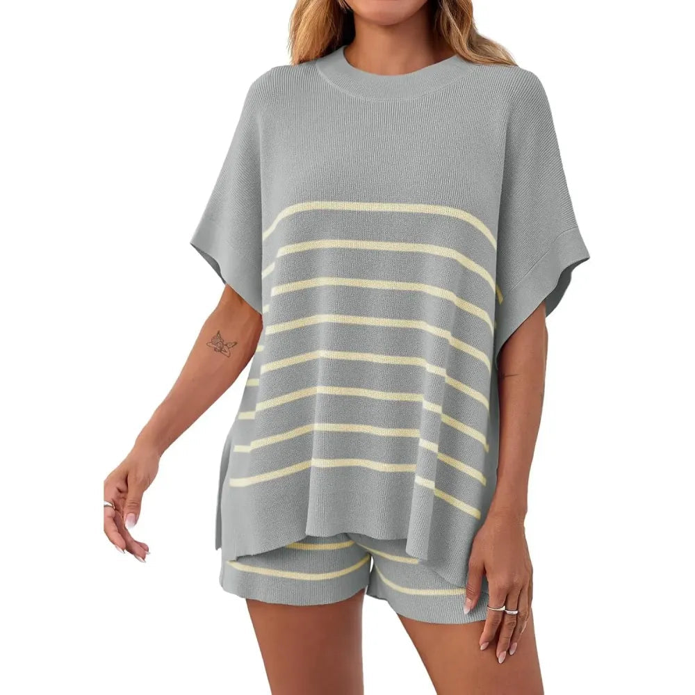 Women's Striped 2 Piece Outfits