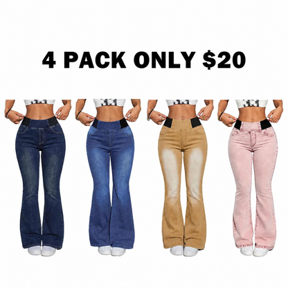 2026 Women's Back Shirred Jeans