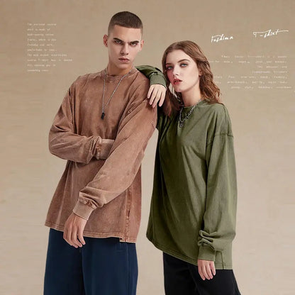 Unisex Cotton Long Sleeve T-Shirt – Loose Fit