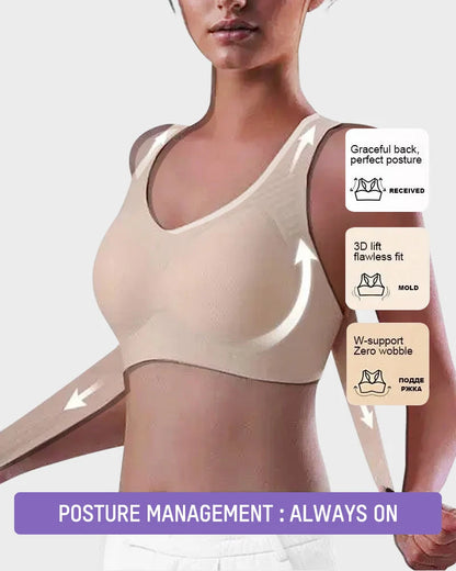 Cross Back Front Closure Wireless   Posture Support Bra