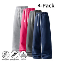 Navy blue + dark gray + rose red + light gray