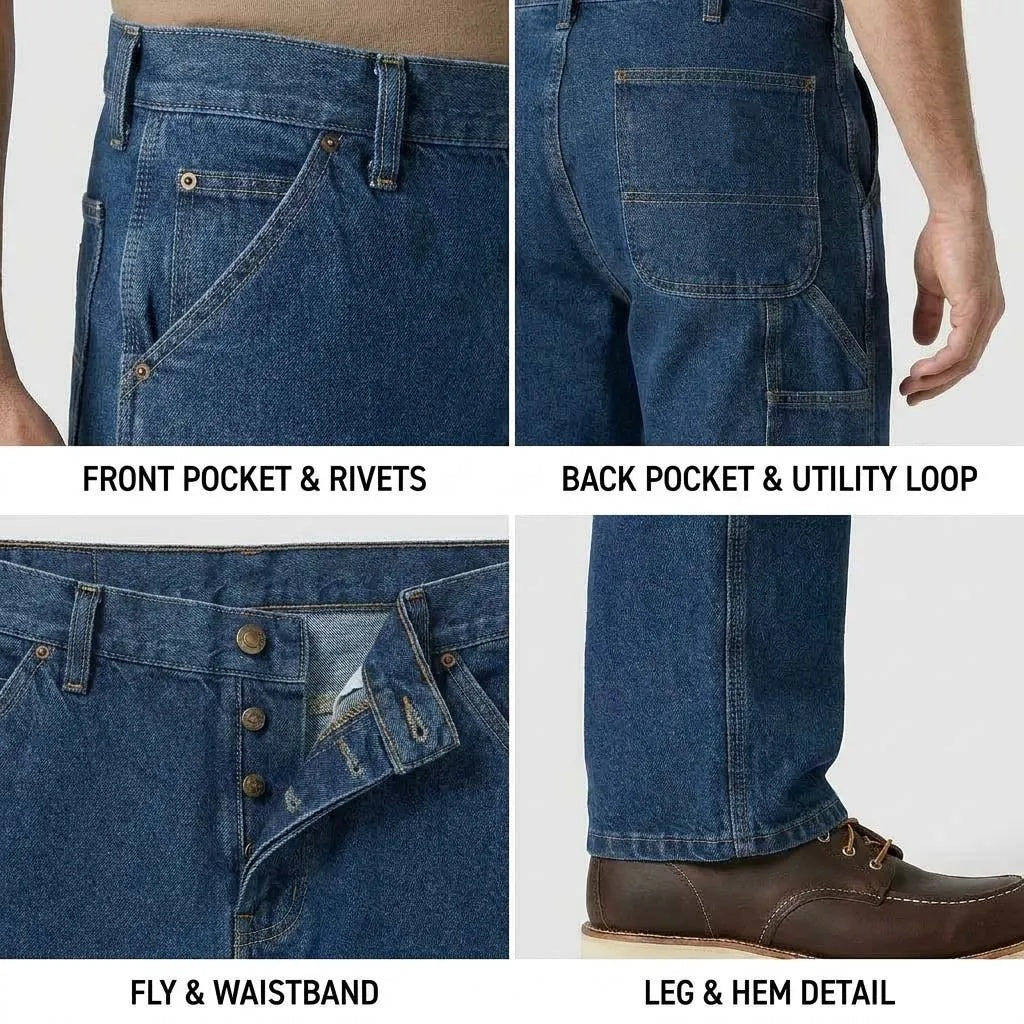 Men's Stretch Relaxed Straight Work Pants