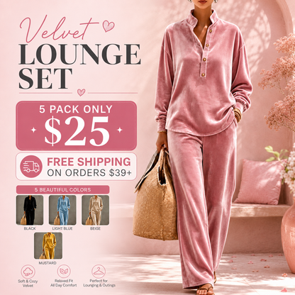 New Arrivals🔥Ultra-Soft Light Velvet 2 Piece Set | Hide Tummy & Hips, Wear At Home & Out(top And Pants)