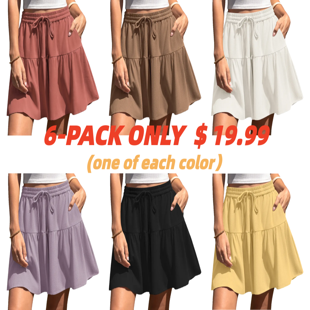 Womens Linen Blend Wide Leg Flowy Culotte Shorts Drawstring Loose Fit Summer Casual Lightweight Comfy Vacation Wear