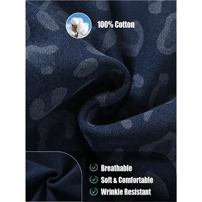 Unisex Cotton Leopard Print 2-Piece Set