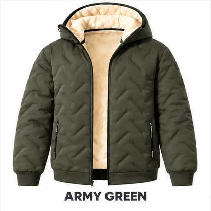 Men’s Hooded Fleece-Lined Thermal Jacket
