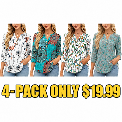 Women's Summer 3/4 Sleeve Tops