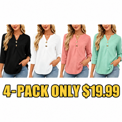 Women's Summer 3/4 Sleeve Tops