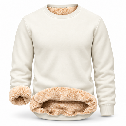 🔥 BESTSELLER |Men's Fitted Crewneck Fleece Lined Sweatshirt, Wind Resistant Polyester Athletic Pullover, Casual Fashion Active Tops