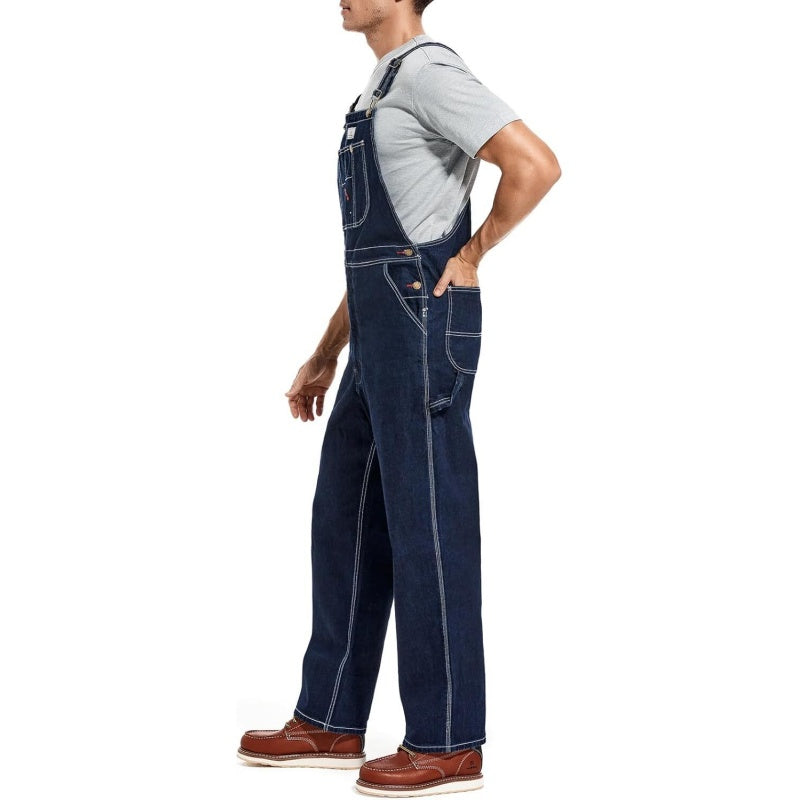 🔥Men's Denim Bib Overalls,  Workwear with Adjustable Straps and Convenient Tool Pockets