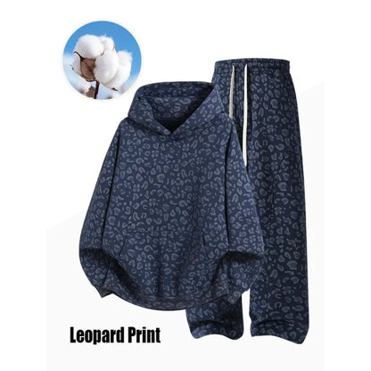 Unisex Cotton Leopard Print 2-Piece Set