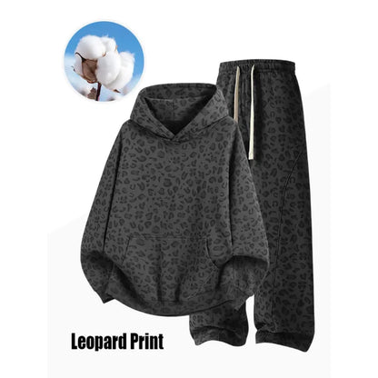 Unisex Cotton Leopard Print 2-Piece Set