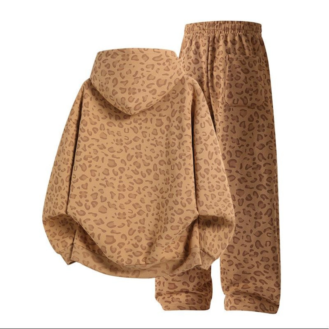 Unisex Cotton Leopard Print 2-Piece Set