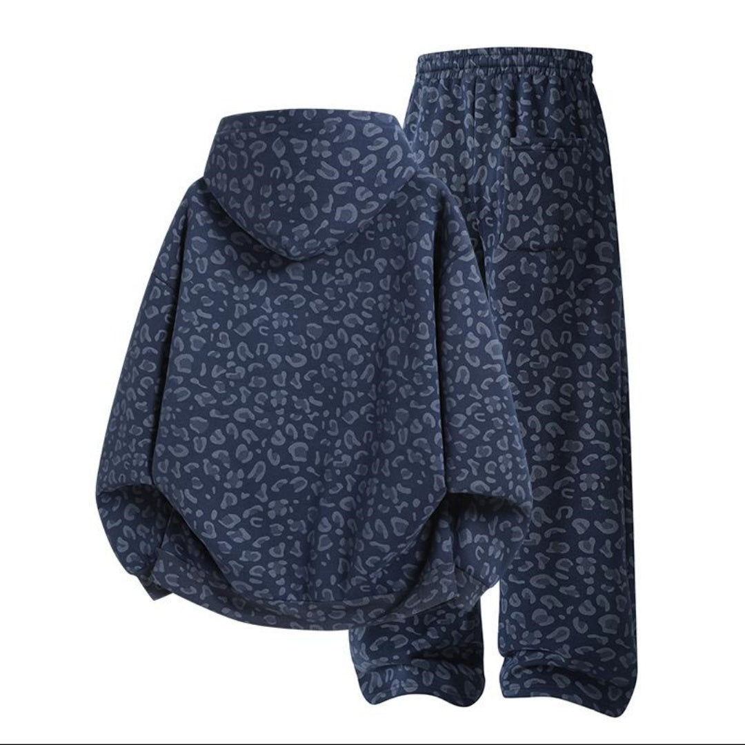 Unisex Cotton Leopard Print 2-Piece Set
