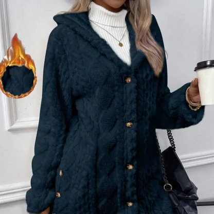 2026 Women's Hooded Cardigan Long Sleeve Coat