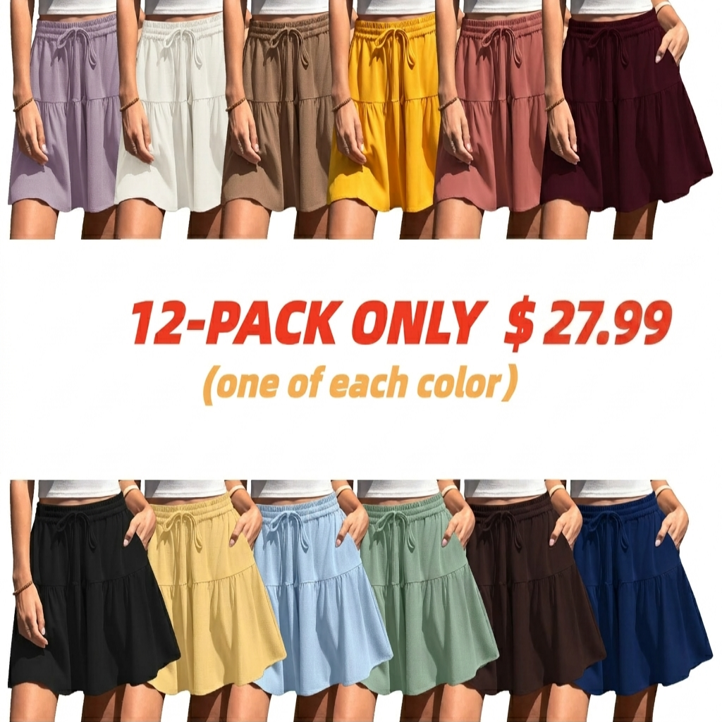 Womens Linen Blend Wide Leg Flowy Culotte Shorts Drawstring Loose Fit Summer Casual Lightweight Comfy Vacation Wear
