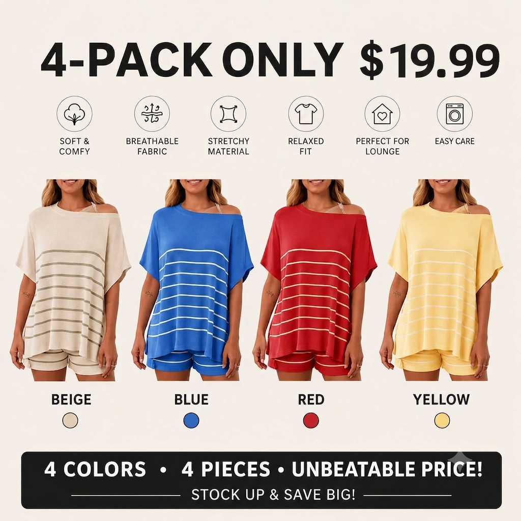 Women's Striped 2 Piece Outfits