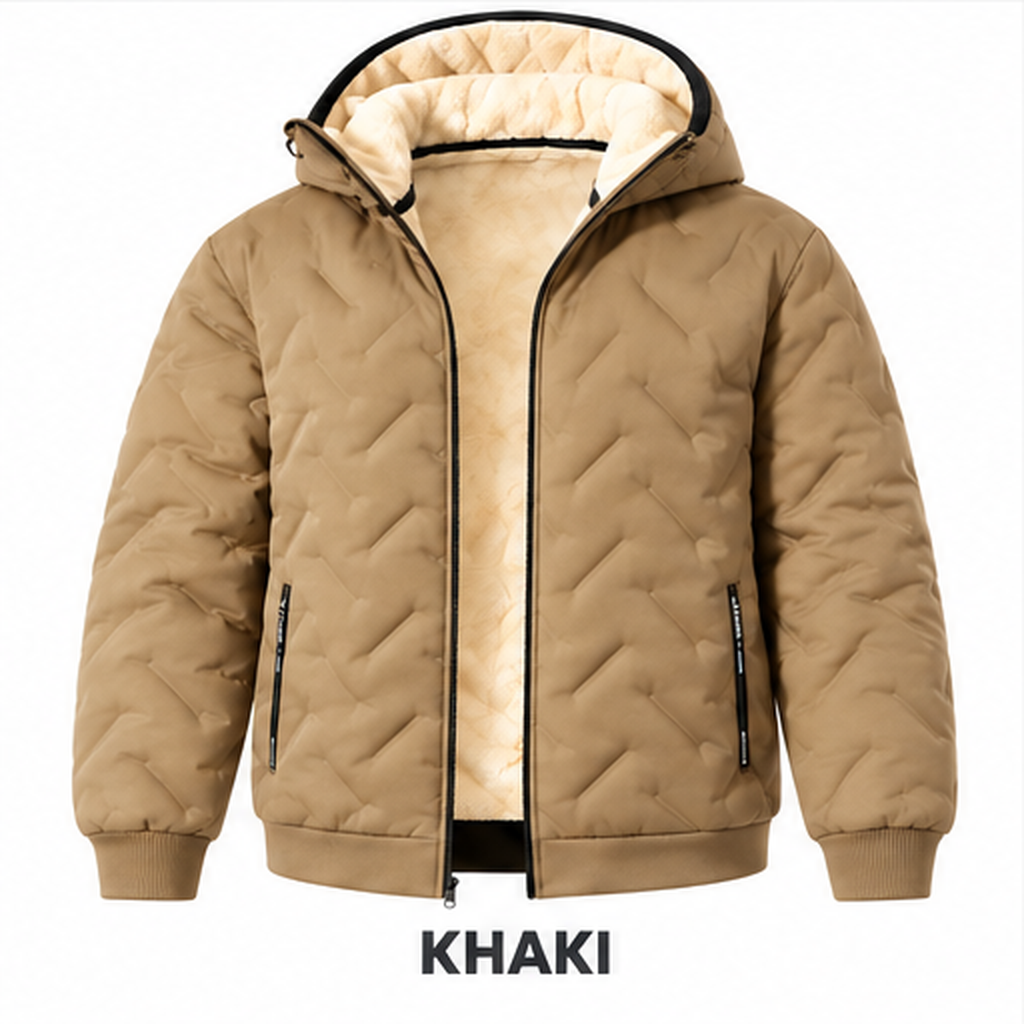 Men’s Hooded Fleece-Lined Thermal Jacket