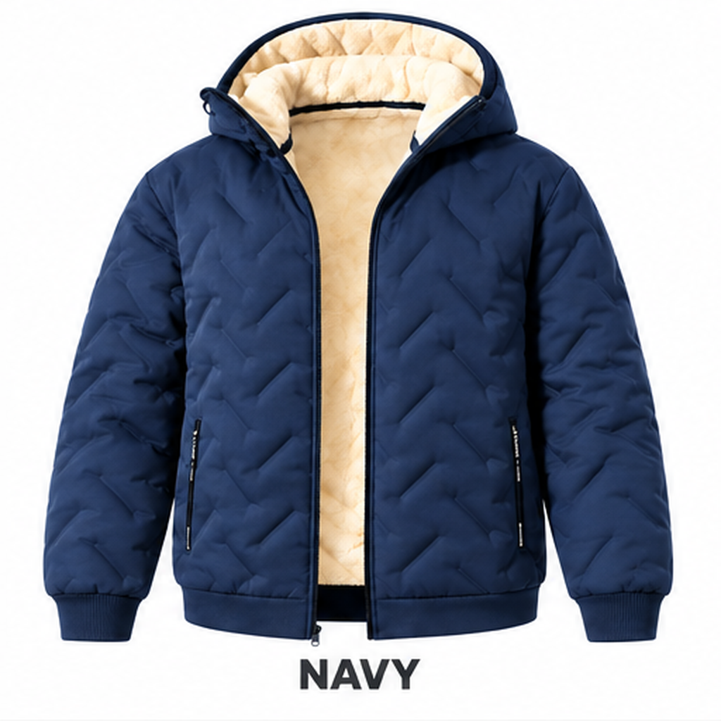 Men’s Hooded Fleece-Lined Thermal Jacket