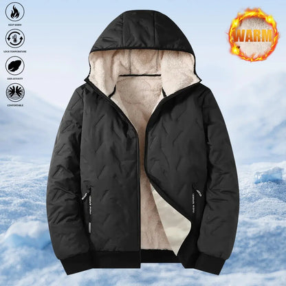 Men’s Hooded Fleece-Lined Thermal Jacket