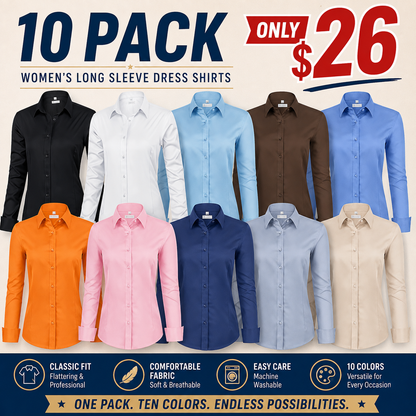 💚Womens Classic-Fit Dress Shirts