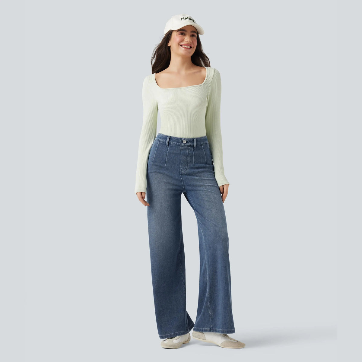 ⏰ TODAY ONLY - High Waisted Tummy Control Wide Leg Jeans