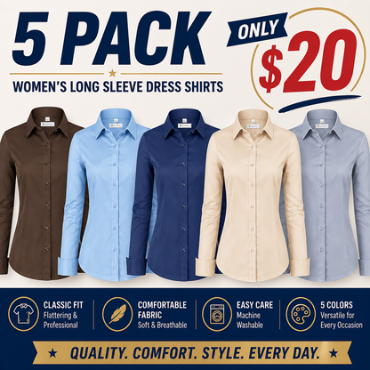 💚Womens Classic-Fit Dress Shirts