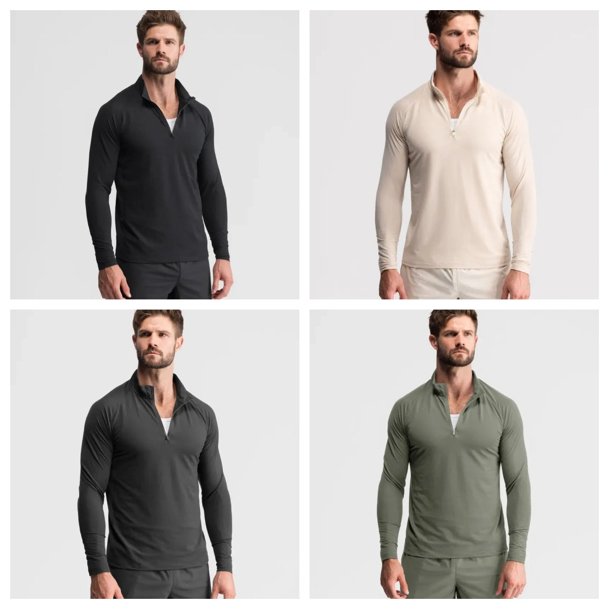 Fitted Performance Quarter Zip | Breathable Lightweight All-Day Athletic Pullover