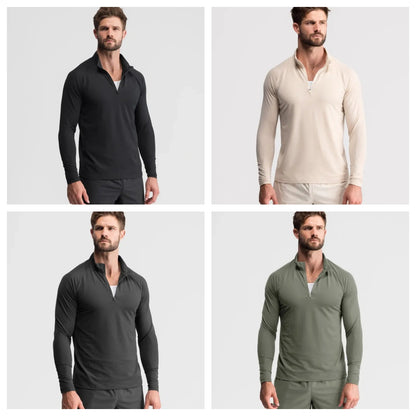 Fitted Performance Quarter Zip | Breathable Lightweight All-Day Athletic Pullover