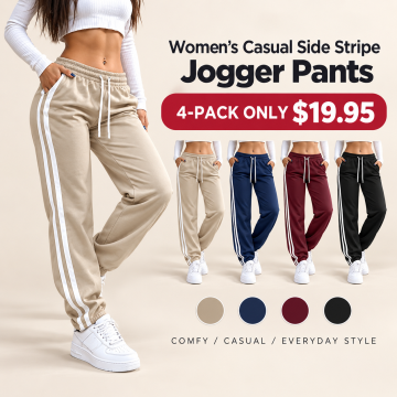 Women’s Elastic Straight-Leg Bottoms Casual Athletic Pants